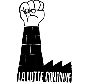Adesivo murale la lotta continua - TenStickers
