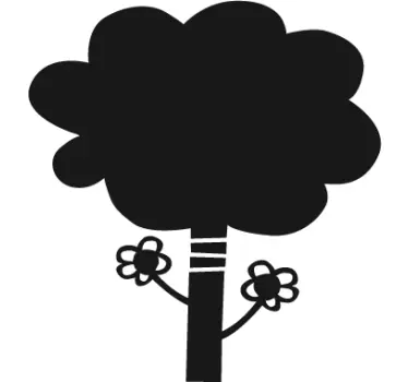 Adesivo murale lavagna albero - TenStickers