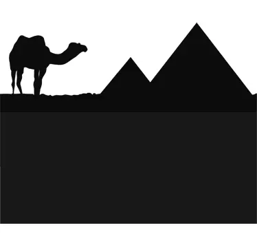 Adesivo murale lavagna silhouette Egitto - TenStickers