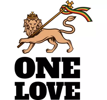 Adesivo murale Leone Rastafari - TenStickers