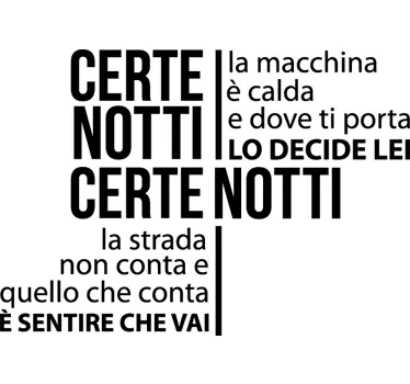 Adesivo murale Ligabue certe notti - TenStickers