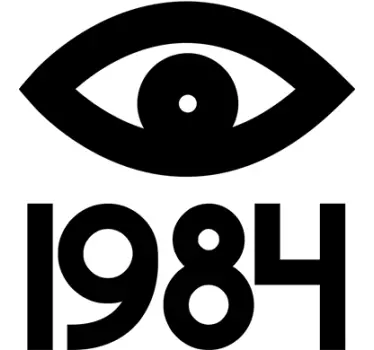 Adesivo logo occhio di sorveglianza orwelliano - TenStickers