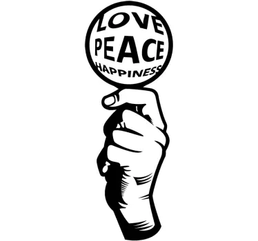 Adesivo murale love peace happiness - TenStickers