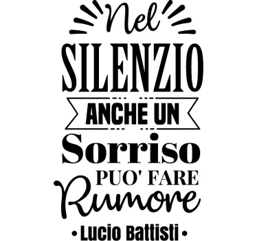 Scritta adesiva per parete Lucio Battisti frase - TenStickers