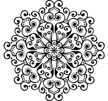 Adesivo murale mandala floreale - TenStickers