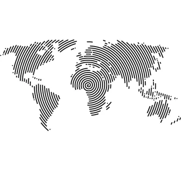 Disegno per pareti mappamondo moderno - TenStickers
