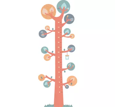 Adesivo murale metro albero - TenStickers