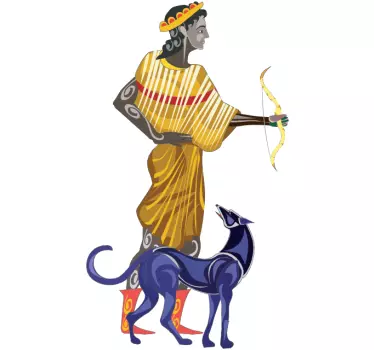 Adesivo murale mitologia Artemide - TenStickers