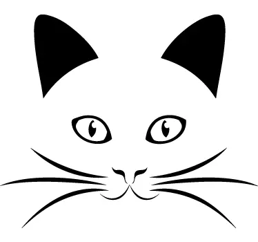 Adesivo murale muso gatto - TenStickers