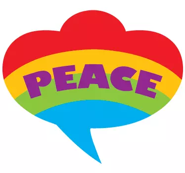 Adesivo murale nuvoletta peace - TenStickers