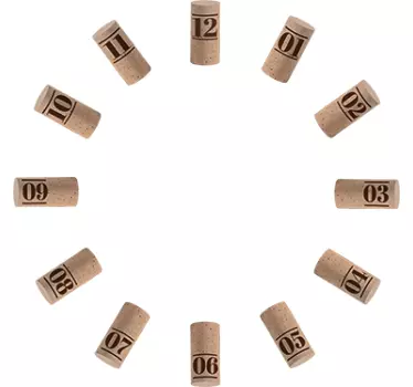 Adesivo murale cucina orologio reale effetto sughero - TenStickers