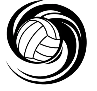 Adesivo murale palla da volley dinamica - TenStickers