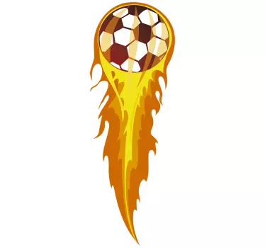 Adesivo murale pallone infiammato - TenStickers