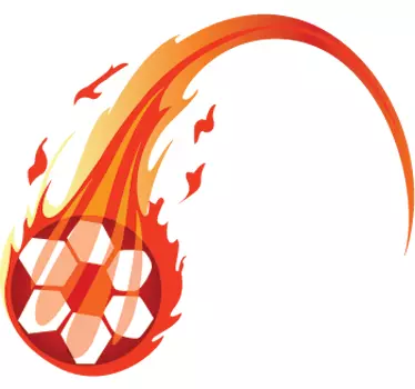 Adesivo murale pallone infuocato - TenStickers