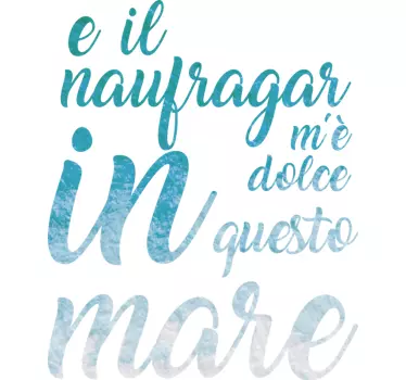 Adesivo murale soggiorno poesia Leopardi - TenStickers
