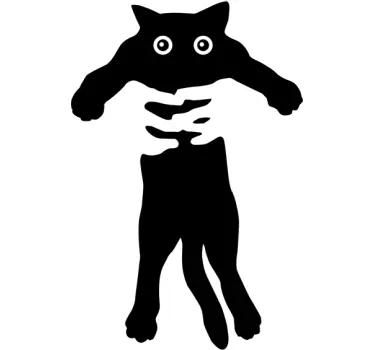 Adesivo murale prendendo gatto - TenStickers