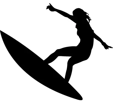 Adesivo murale ragazza surfista - TenStickers