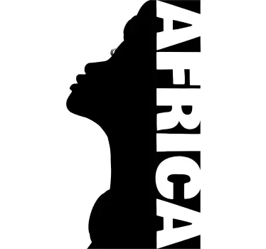 Adesivo murale camera ragazzi sagoma donna con scritta - TenStickers