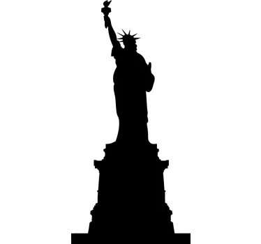 Adesivo murale sagoma Statua della Libertà - TenStickers