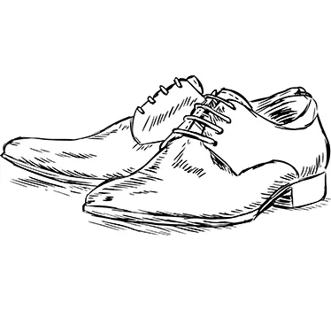Adesivo murale scarpe da uomo - TenStickers