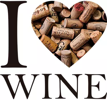 Adesivo murale cucina scritta i love wine - TenStickers