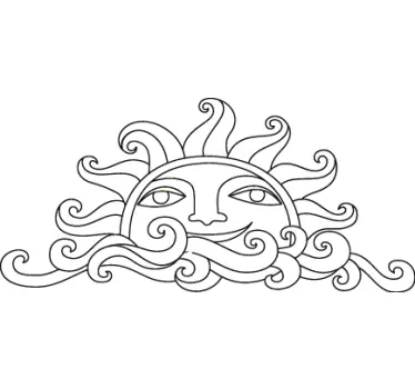 Adesivo murale sole sorgente - TenStickers