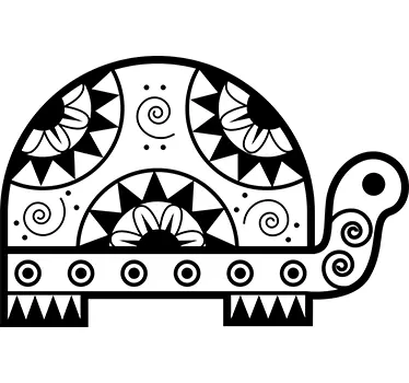 Adesivo murale tartaruga etnica - TenStickers