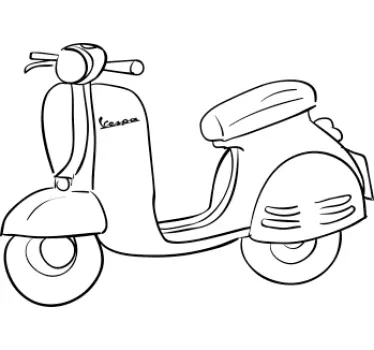 Adesivo murale Vespa - TenStickers