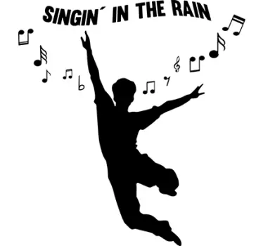 Adesivo Note Cantando sotto la pioggia - TenStickers