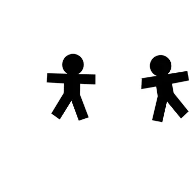 Adesivo omini bianchi e neri - TenStickers