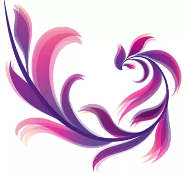 Adesivo ornamentale astratto floreale - TenStickers