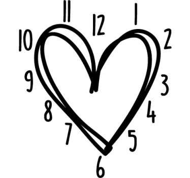 Adesivo orologio decorazione San Valentino - TenStickers