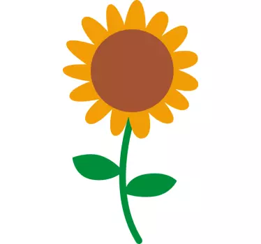 Adesivo orologio girasole - TenStickers