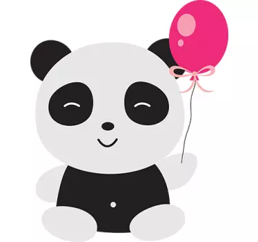 Adesivo Panda e il palloncino - TenStickers