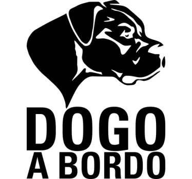 Adesivo per auto Dogo a bordo - TenStickers
