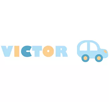 Adesivo per bambini macchina personalizzabile - TenStickers