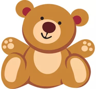 Adesivo per bambini orsetto abbraccio - TenStickers