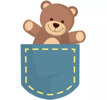Adesivo per bambini taschino orsetto - TenStickers