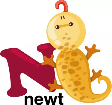 Adesivo per frigo personaggio di tritone carino - TenStickers