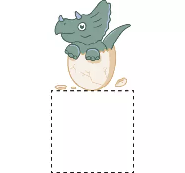 Adesivo per interruttore dinosauro simpatico - TenStickers