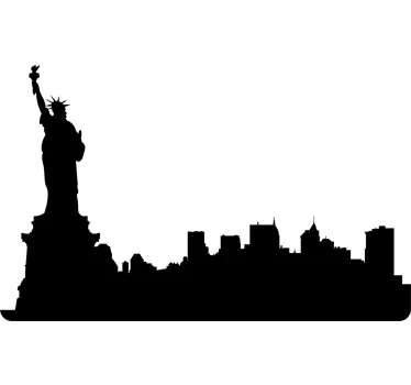 Adesivo per mac silhouette New York - TenStickers