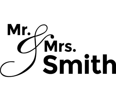 Adesivo personalizzabile Mr. &Mrs. - TenStickers