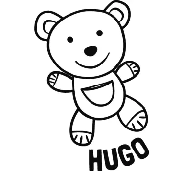 Adesivo personalizzabile orso peluche - TenStickers