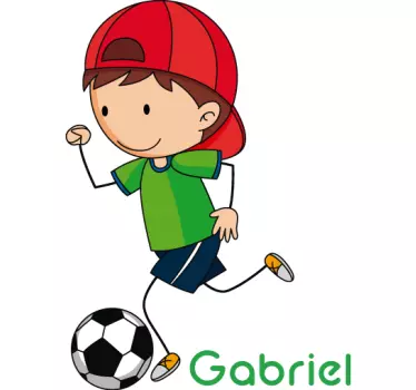 Sticker cameretta bambino con pallone - TenStickers