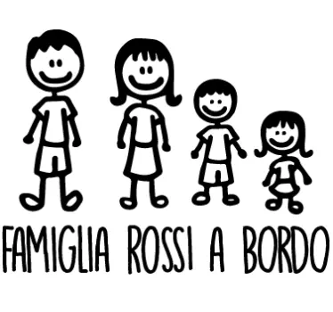 Adesivo personalizzato famiglia a bordo - TenStickers