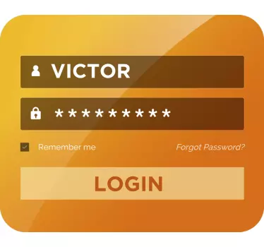 Adesivo per porta login - TenStickers