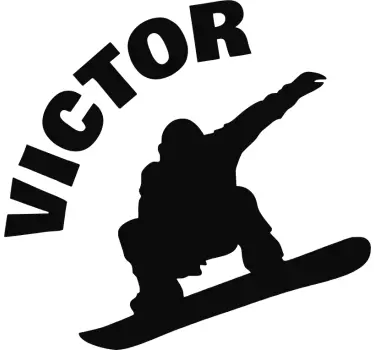 Adesivo murale snowboard silhouette - TenStickers