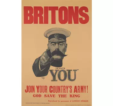 Adesivo poster Britons wants you - TenStickers
