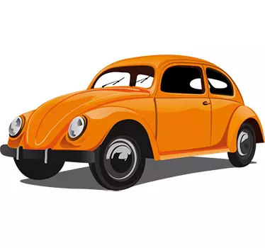 Adesivo retro Beetle Volkswagen - TenStickers
