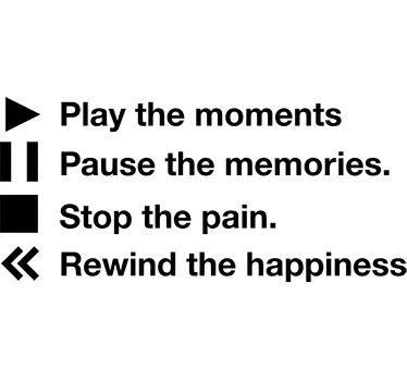 Adesivo Rewind the Happiness - TenStickers